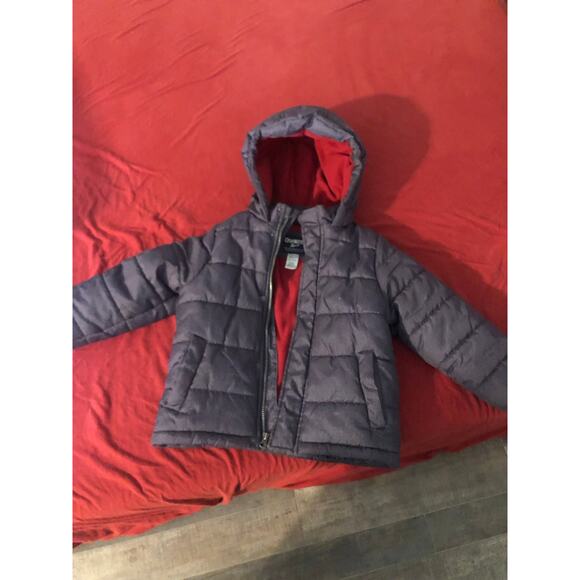 OshKosh B'gosh boys grey winter puffer jacket size 5/6 - Picture 1 of 6